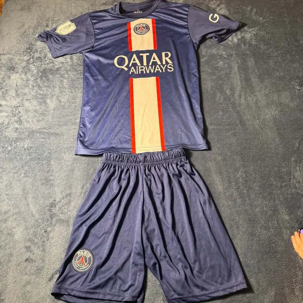 Paris Saint-Germain PSG 2022/2023 Home Soccer Jersey and Shorts Set - Blue